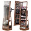 Costway Jewelry Full Length Storage Shelves W/-in