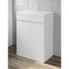 Countertop Vanity Unit Floor Standing Bathroom Furniture Soft Close White Gloss 600mm Door Unit