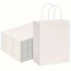 Customizable 50 Pcs Large White Rectangular Gift Bags With Handles - , Ideal For Gifts, Retail, Party Favors, Shopping, Groceries - Christmas,