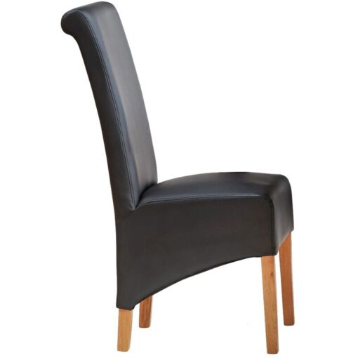 Dakota Light Mango Leather Dining Chair ( a Pair ) - Light Wood