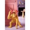 Deco Figurine Butler Playing Chimp Gold 52cm