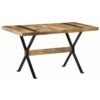 Dining Table 140x70x76 cm Rough Mango Wood Vidaxl