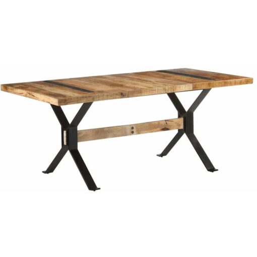 Dining Table 180x90x76 cm Rough Mango Wood Vidaxl