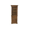 Display Cabinet 2 Doors 3 Drawer-72x46x193-Natural-Teak/Glass