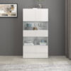 Display cabinet white glossy W.800 D.380 H.1600