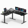 Dockside 160cm Height Adjustable L-Shape Standing Desk