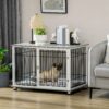 Dog Furniture, Dog End Table W/ Washable Cushion, Lockable , For And