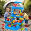 Doloowee Sand And Water Table Toy For Kids, 5 Tier Showers Pond Table, Kids Play Activity Summer Outdoor On Beach Backyard Christmas Gift