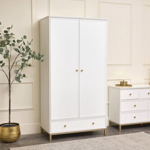 Double Wardrobe - Aisby White Range