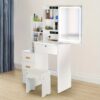 Dressing Table Drawers Stool Set Makeup For Bedroom