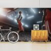 Dunking 3.2m x 4.8m Textured Matte Peel & Stick Wall Mural