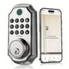 - Entry Door Lock With /keypad Code/key-- App Control-4 Ways To -anti Peeking