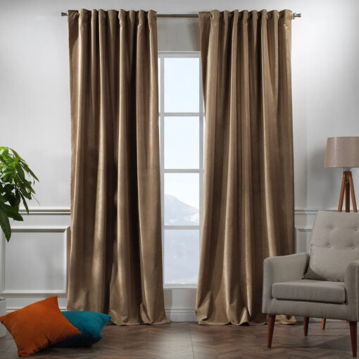 Extra Long & Extra Wide Matte Velvet Curtain Panel