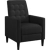 Fabric Recliner Chair Reclining Sofa, Black - Yaheetech