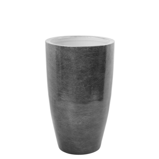 Fink Melua planter, gray and silver, height of 51cm