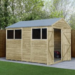 Forest 4Life Overlap Pressure Treated Apex Shed - 10 x 6ft