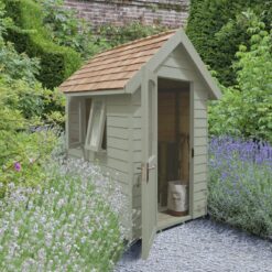 Forest Garden Overlap Retreat Shed - 6x4ft, Green, Installed