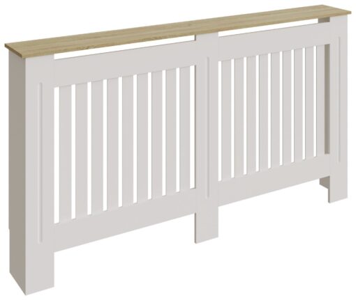 GFW Longslow Large Radiator Cover - White & Oak