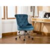 Gabriela Velvet Office Chair, Castors and Footers Both Included