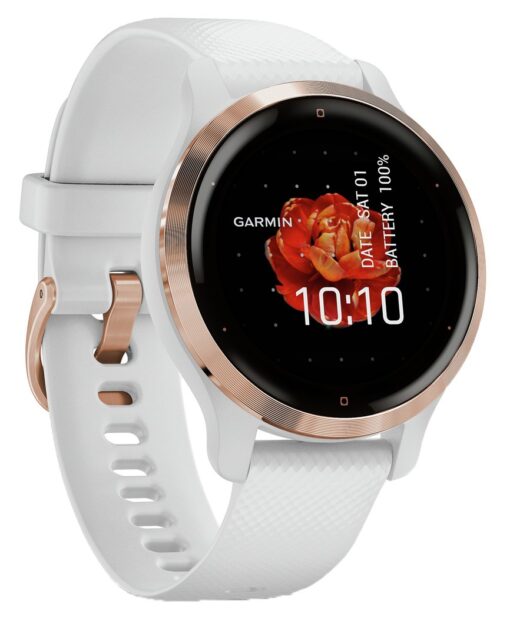 Garmin Venu 2S GPS Smart Watch - Rose Gold / White