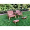 Grand Twin Straight Chair with Footstools - W240 x D90 x H98 - Fully Assembled