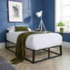 Grudnitski Black Bed Frame with Juno Mattress