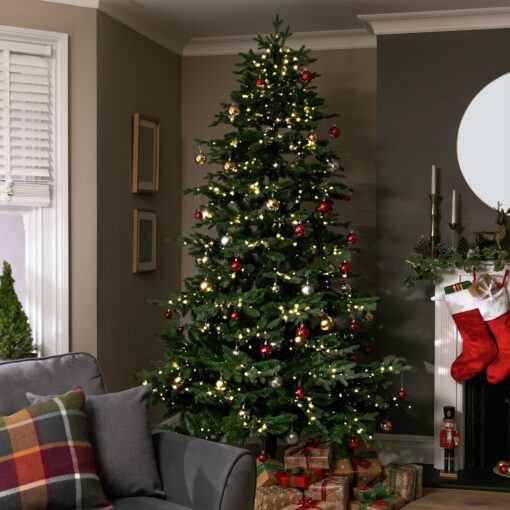 Habitat 8ft Pre lit Dewdrop Mixed Tip Christmas Tree