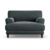 Habitat Askem Fabric Cuddle Chair - Charcoal - Dark Leg