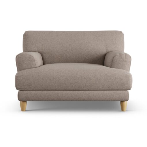 Habitat Askem Fabric Cuddle Chair - Mocha - Ash Leg