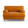 Habitat Askem Fabric Cuddle Chair - Orange - Ash Leg