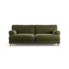 Habitat Askem Velvet 3 Seater Sofa - Moss Green - Ash Leg