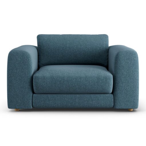 Habitat Ayr Fabric Cuddle Chair - Blue