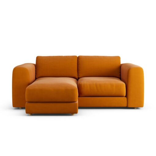 Habitat Ayr Reversible Corner Sofa - Orange - Ash Leg