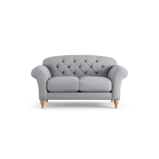 Habitat Brooker Fabric 2 Seater Sofa - Grey - Ash Leg