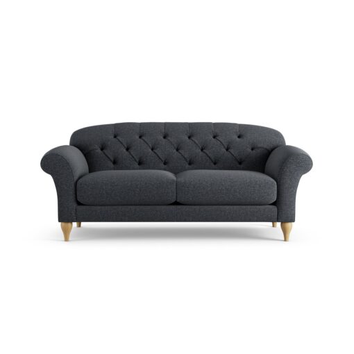 Habitat Brooker Fabric 3 Seater Sofa - Charcoal - Ash Leg