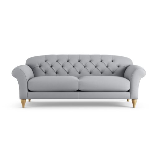 Habitat Brooker Fabric 4 Seater Sofa - Grey - Ash Leg