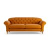 Habitat Brooker Fabric 4 Seater Sofa - Orange - Ash Leg