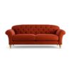 Habitat Brooker Velvet 4 Seater Sofa - Orange - Ash Leg