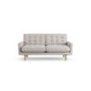 Habitat Fenner Fabric 2 Seater Sofa - Natural - Ash Leg