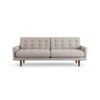 Habitat Fenner Fabric 3 Seater Sofa - Stone - Dark Leg