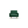 Habitat Fenner Fabric Armchair - Green - Ash Leg