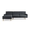 Habitat Fenner Left Hand Corner Sofa - Charcoal - Ash Leg