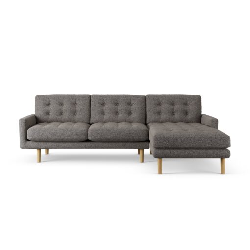 Habitat Fenner Right Hand Corner Sofa - Charcoal - Ash Leg