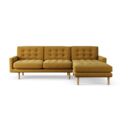 Habitat Fenner Right Hand Corner Sofa - Gold - Ash Leg