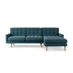 Habitat Fenner Right Hand Corner Sofa - Teal - Ash Leg