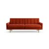 Habitat Fenner Velvet 3 Seater Sofa - Burnt Orange - Ash Leg