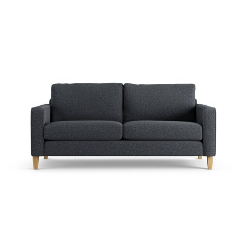 Habitat Flint Fabric 3 Seater Sofa - Charcoal - Ash Leg