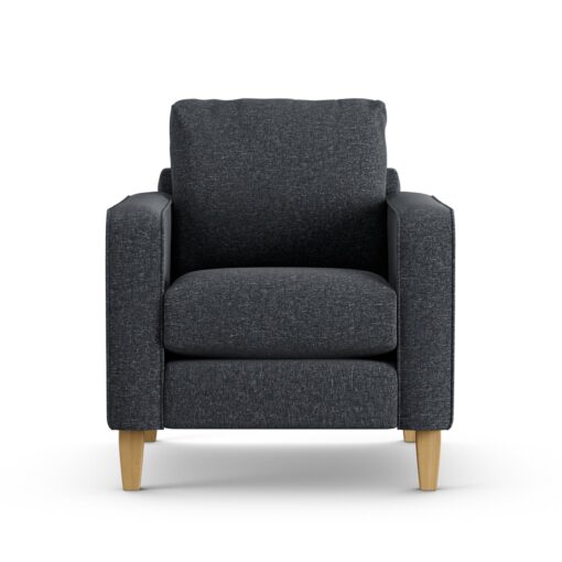 Habitat Flint Fabric Armchair - Charcoal - Ash Leg