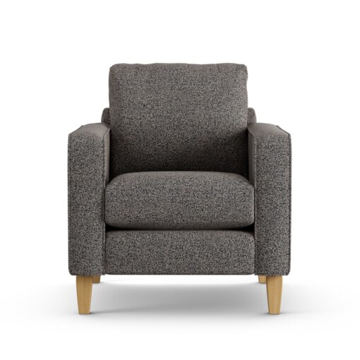 Habitat Flint Fabric Armchair - Charcoal - Ash Leg