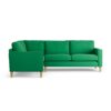 Habitat Flint Fabric Left Hand Corner Sofa - Emerald Green